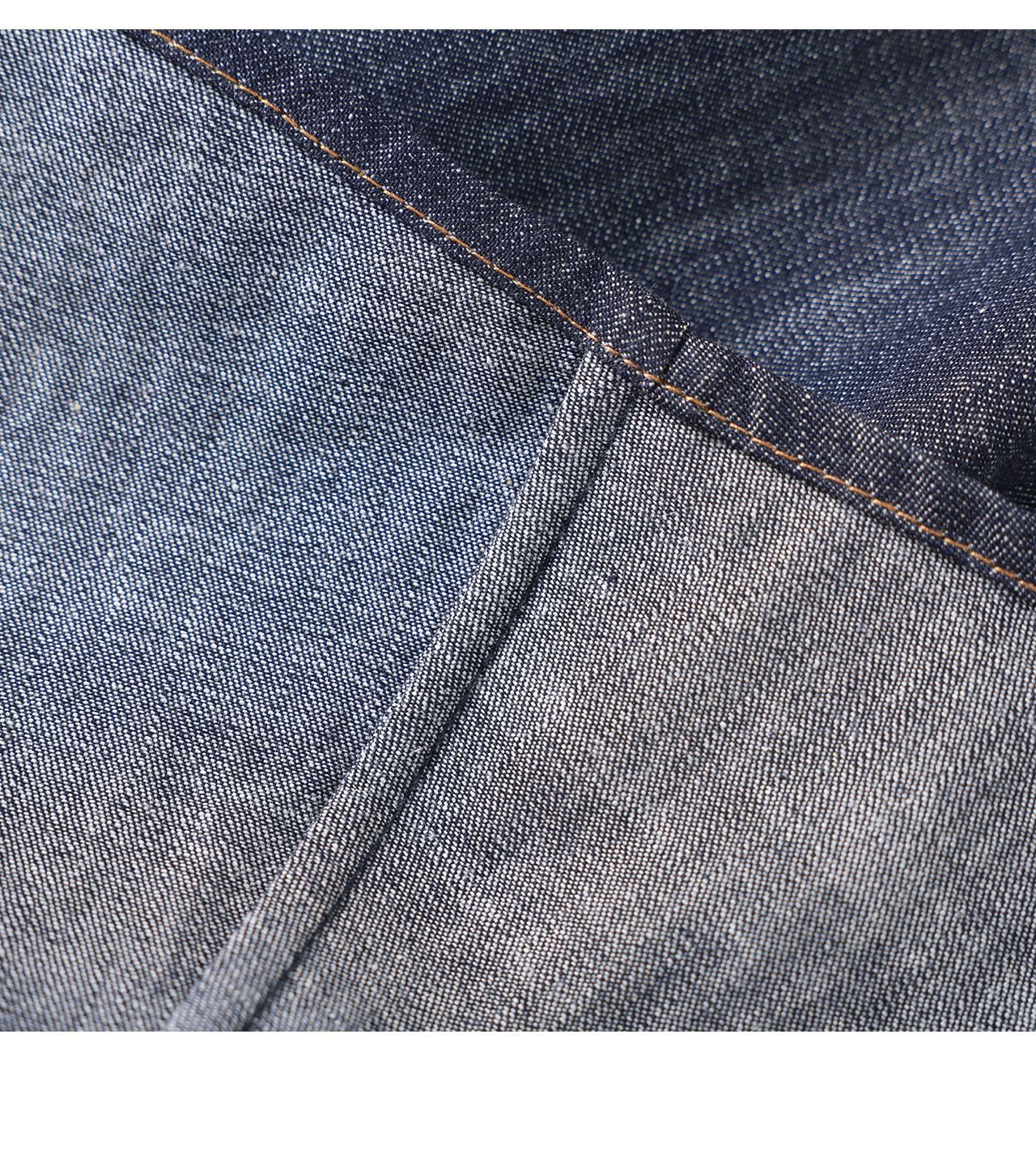 Váy denim nữ cổ ve sành điệu dáng suông midi — xanh đậm chi tiết 23