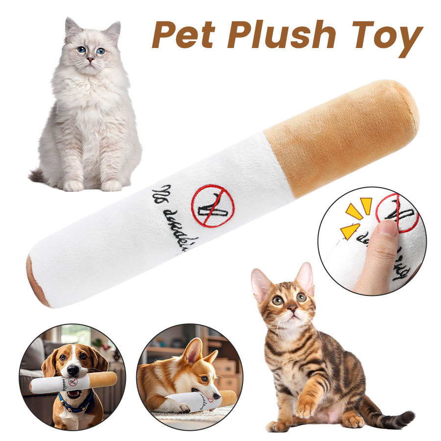 Juguetes para mascotas explosivos transfronterizos, resistentes a la mordedura, cigarrillos vocales, juguetes para morderse, juguetes para perros, suministros para gatos, almohadas