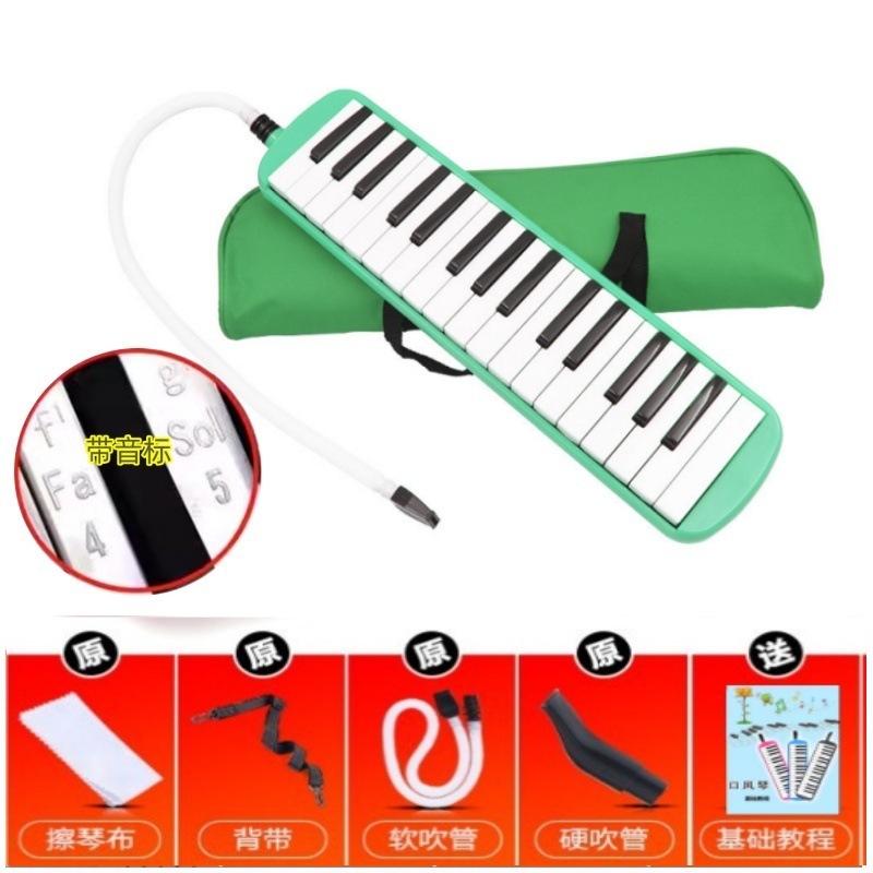 Armónica de 37 agujeros, órgano de boca de 32 teclas para estudiantes y niños, adecuada para presentaciones en el aula de principiantes.