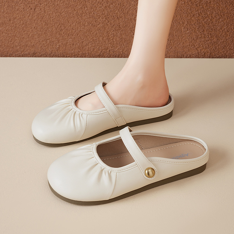 2025 nuevo estilo de moda de verano con falda plana de zapatos Mary Jane