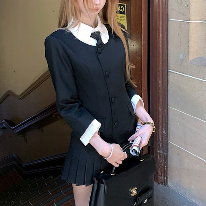 Classic high-end comic-style school uniform, dark-style JK suit dress, slimming dress for petite figures Classic high-end comic-style school uniform, dark-style JK suit dress, slimming dress for petite figures