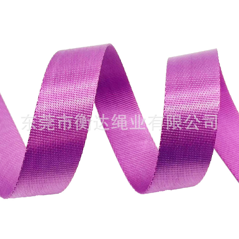 Fábrica personalizada de color sólido rayas de color brillante imitación de nylon computadora jacquard correa de tela bolsas de zapatos correa de cuerda de teléfono móvil