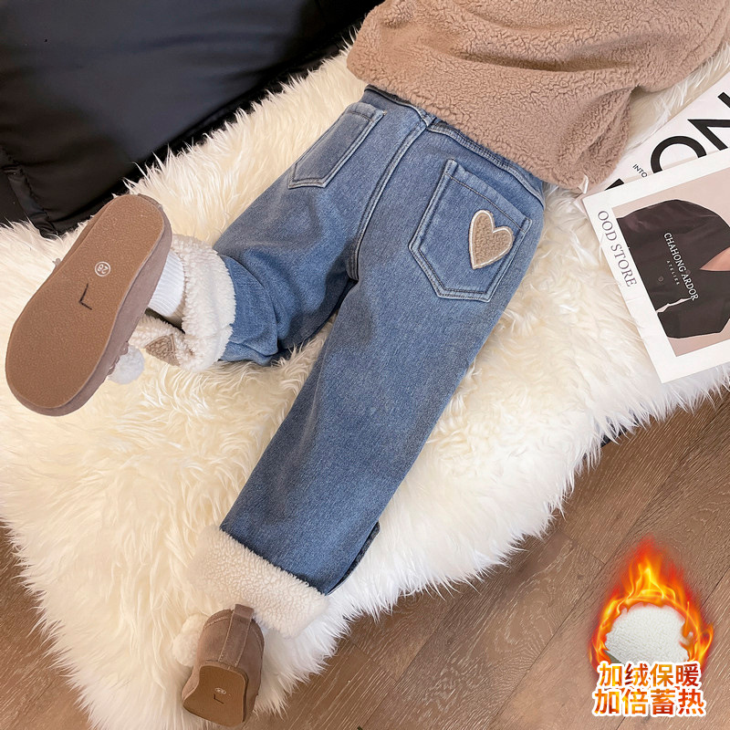 Demi-season warm jeans