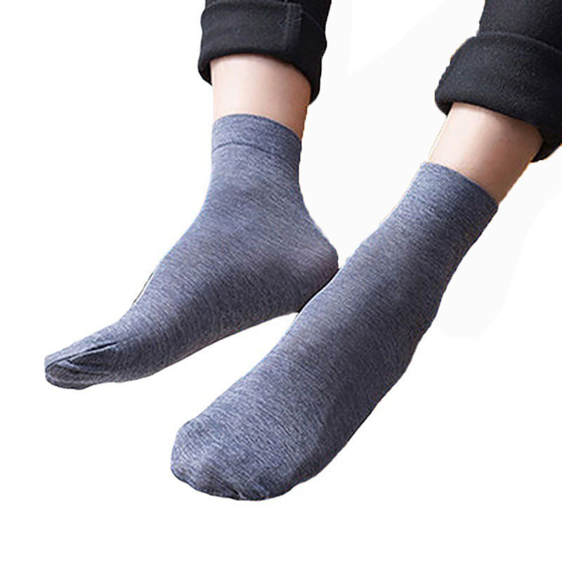 Dropshipping Spring and Summer Men's Mercerized Cotton Socks Mid-Calf Solid Color Business Socks Casual Sports Deodorant Sweat-Absorbent Breathable