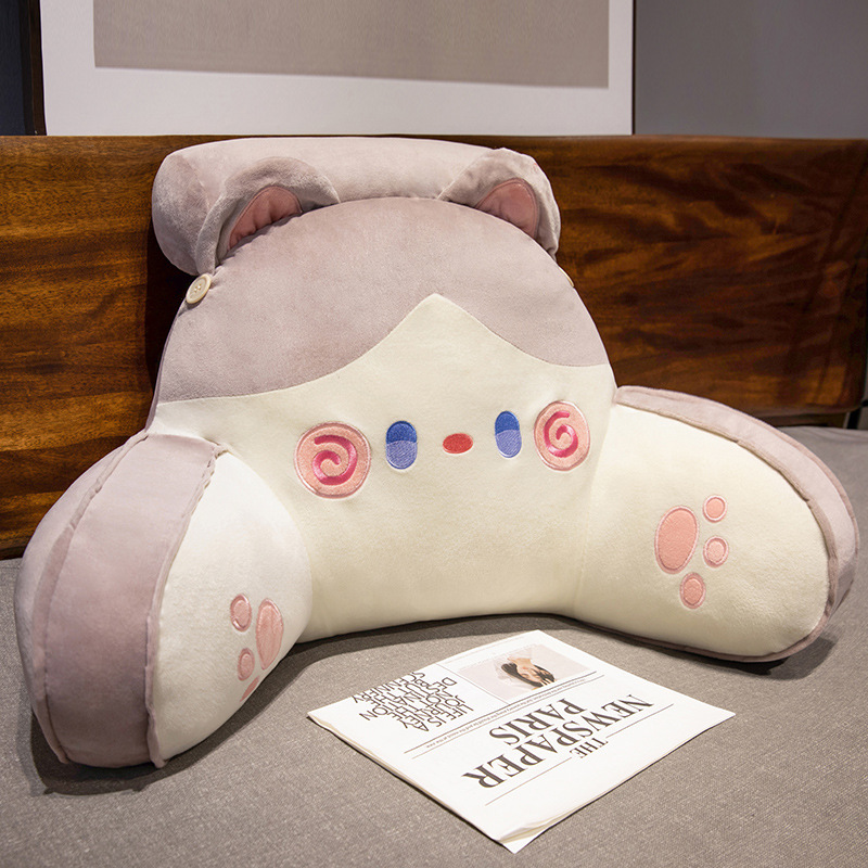 De dibujos animados de noche bolsa suave gran respaldo estudiante dormitorio almohada cama lectura apoyo la cintura almohada sofá ventana Bahía cojín