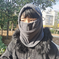 Winter Outdoor Cycling Windproof Unisex Cold-Proof Fleece Lined Thick Warm Fleece Neck Mask Head Cover Fleece Hat
