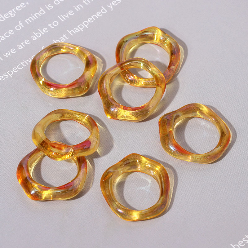 Simple Style Solid Color Resin Women's Rings display picture 10