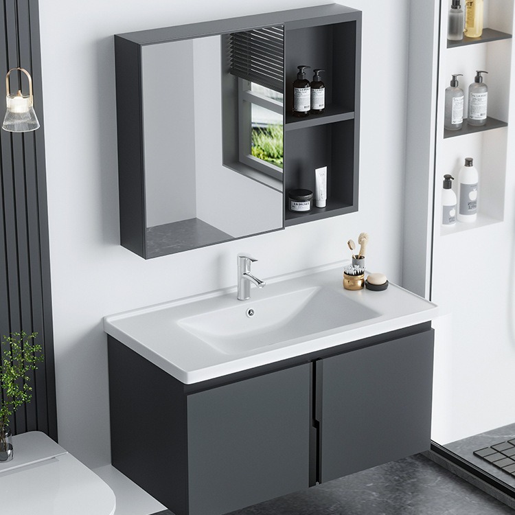 armario de baño de aleación de polietileno de abeja armario de baño combinado inodoro lavabo de lavado de cara armario lavabo cerámico de placa de roca lavabo integrado