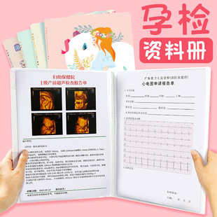 Dragon Baby Pregnancy Check-Up Storage Book A4 Pregnant Mother B-Ultrasound Report Single Prenatal Check-Up Information Storage Bag Childbirth Pregnancy Record Book