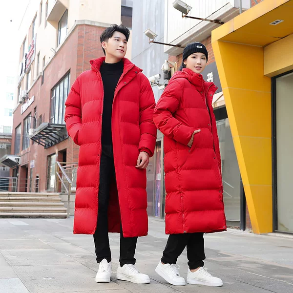 Cross-border winter over-the-knee lengthened sports coat sports winter training down cotton-padded coat for boys and girls thick coat wholesale