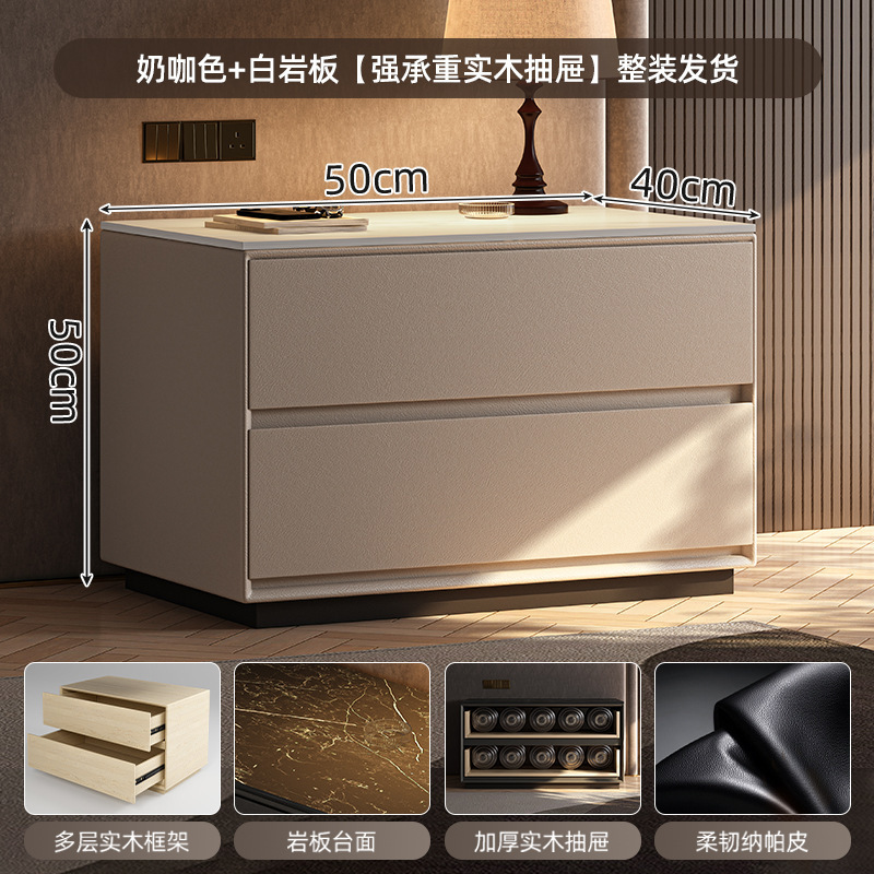 Taberna de cabecera armario de almacenamiento en un todo 2025 nuevo armario de almacenamiento de dormitorio doméstico de gran tamaño armario de madera maciza de lujo ligero