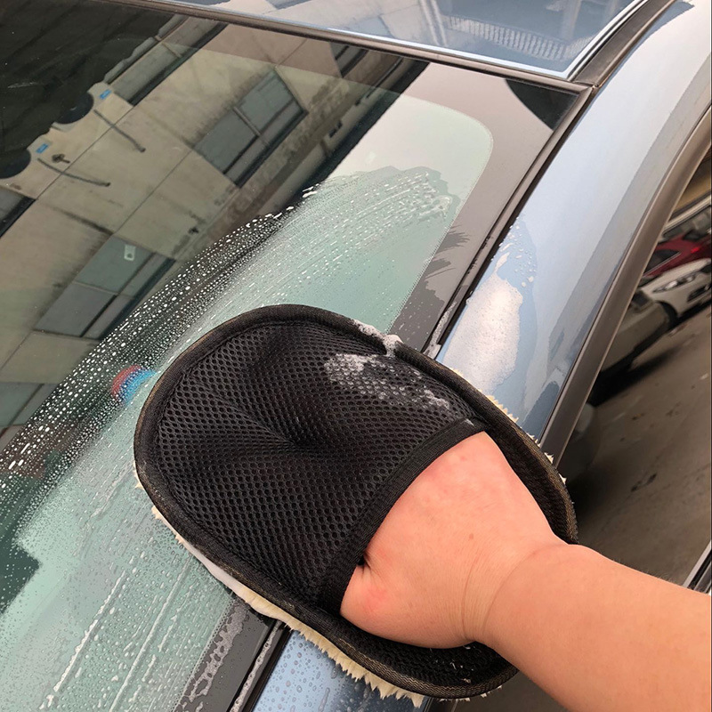 ウール研磨ワックス洗車手袋洗車手袋両面手袋車用洗浄ツールR-0028|undefined