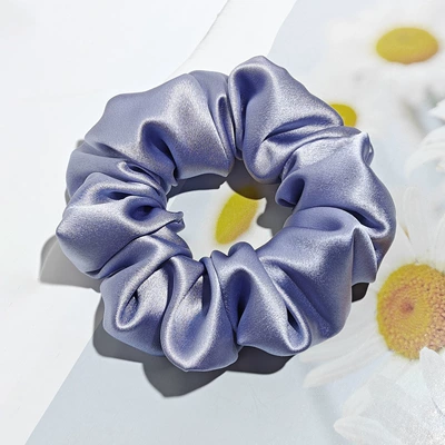 Tie 4/6cm Large Size High-End: Saç üçün rezinlər - 30mm-4cm-hair-tie-fog-purple-blue