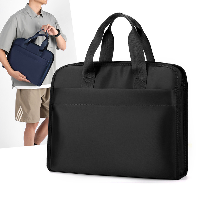 男士单肩包新款商务休闲百搭通勤电脑手提包轻便防泼水尼龙电脑包