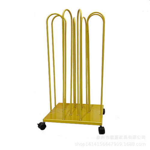 Clothing store floor-standing clothes hanger storage rack magic tool for women's clothing store space-saving movable clothes hanger pants clamp organizer