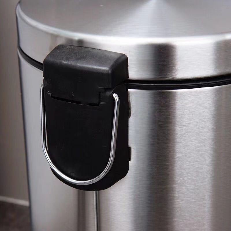 Espesar cubo de basura de acero inoxidable pedal ideas de estilo europeo casa baño cocina sala de estar oficina norte Qin