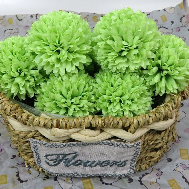 Pantalla fotográfica simulación bola pequeña cabeza de crisantemo colocación en casa ping pong crisantemo flor falsa decoración de auditorio de bodas accesorios de fotografía flor falsa