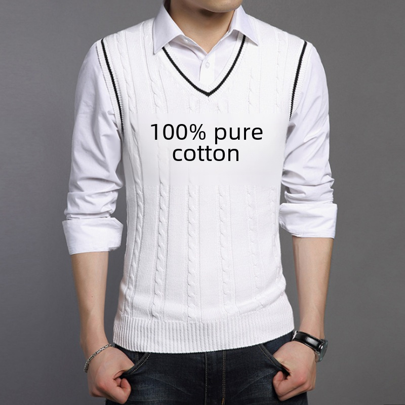Cotton knitted vest