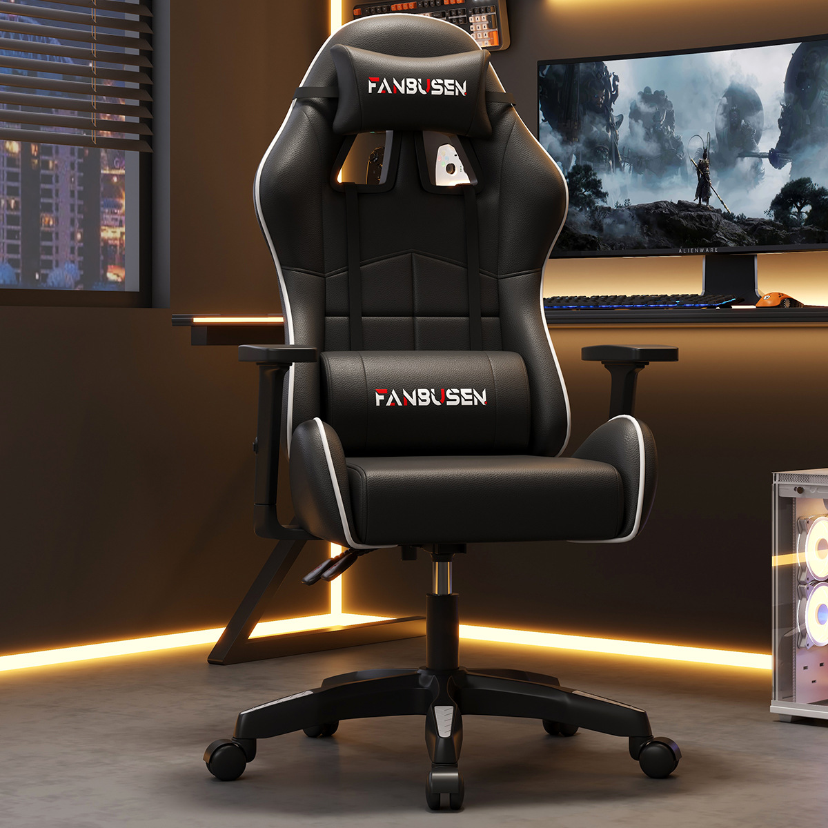 E-Sports Chair for Gaming, Live Streaming, Internet Cafes, Dormitories, Comfortable for Long Sitting, Reclining, Rotatable, Adjustable Height, Wholesale Computer Chair