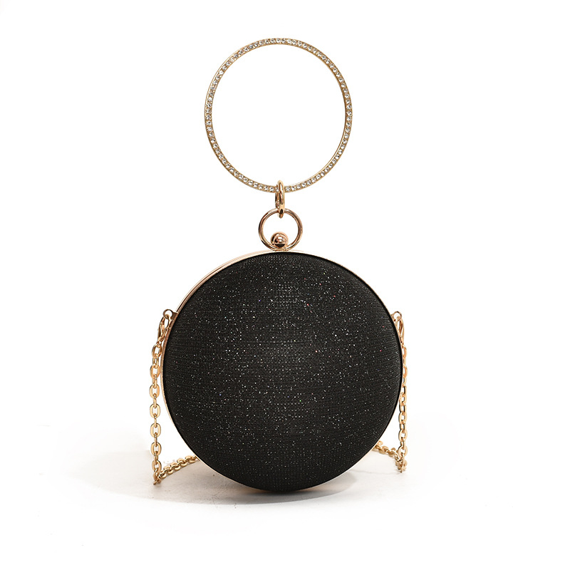 Bolso de diseño de personalidad esférico2024 bolso redondo de mano de moda europea y americana, bolso de cadena de hombro de lujo ligero