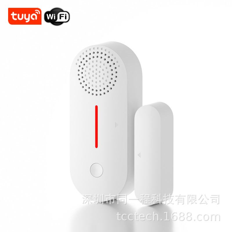 跨境涂鸦门窗报警器Tuya声光门窗探测器蓝牙智能场景联动WiFi门磁