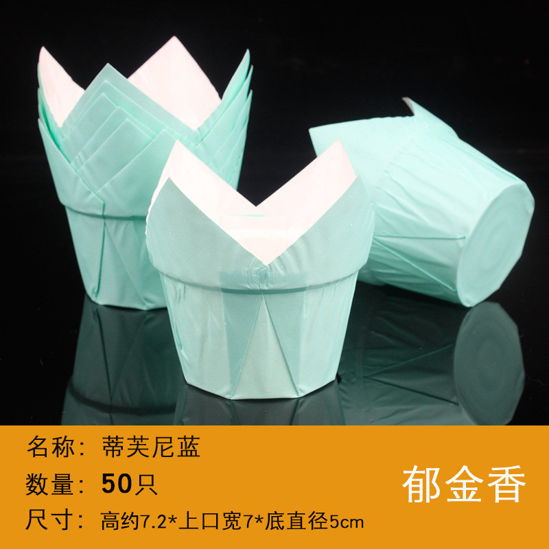 Venta al por mayor Tulip Pink Gradient periódico muffin cake taza de papel resistente a altas temperaturas a prueba de aceite recubierto de encaje muffin titular de papel