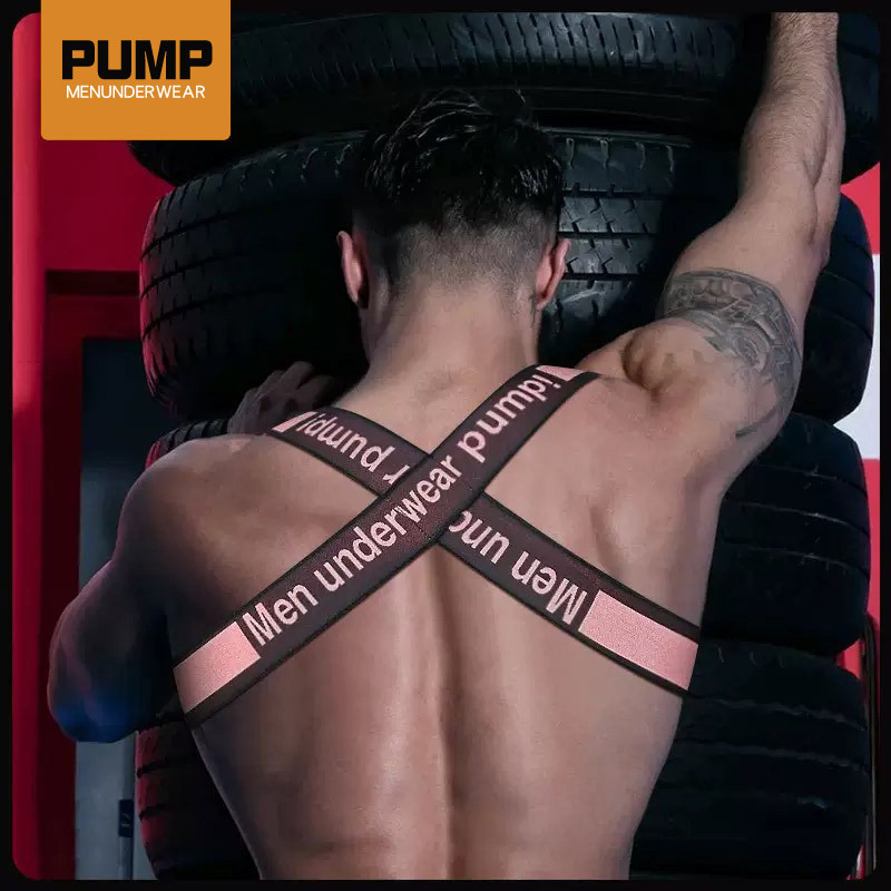 Anti-Humpback sports accessories men's shoulder strap fashion brand chest strap fitness decoration European and American Foreign trade strap correction elastic