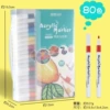 80 цветов, Акриловые маркеры, ПВХ, зелёная коробка, тонкий наконечник