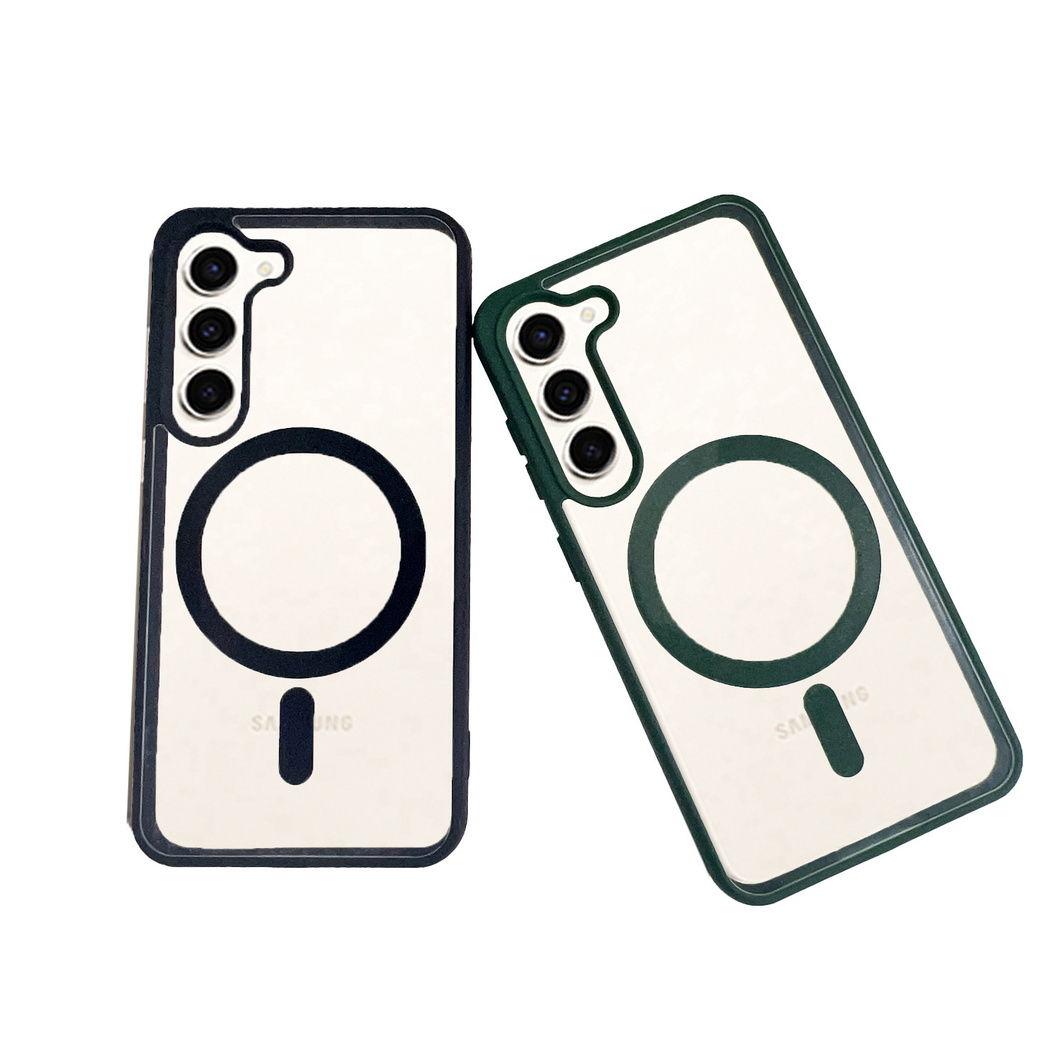 Funda magnética transparente para teléfono Samsung S25 Ultra, compatible con carga inalámbrica, protector de color, funda protectora A15, venta al por mayor transfronteriza
