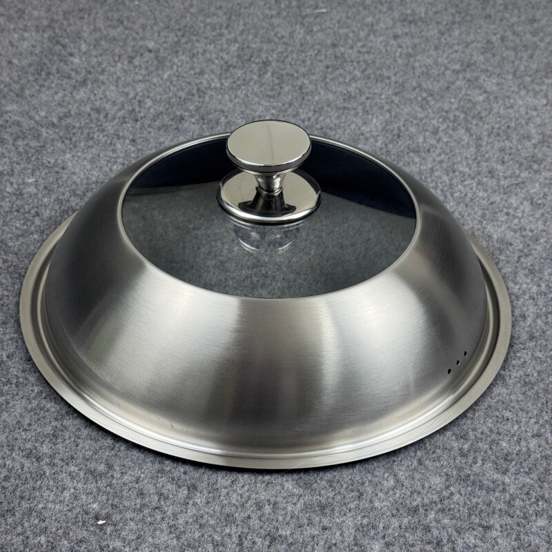 Extra Thick 201 Su-Style Extra High Lid, Polished Stainless Steel Pot Lid, Visible Combination Lid 28-36cm, Hot Sale
