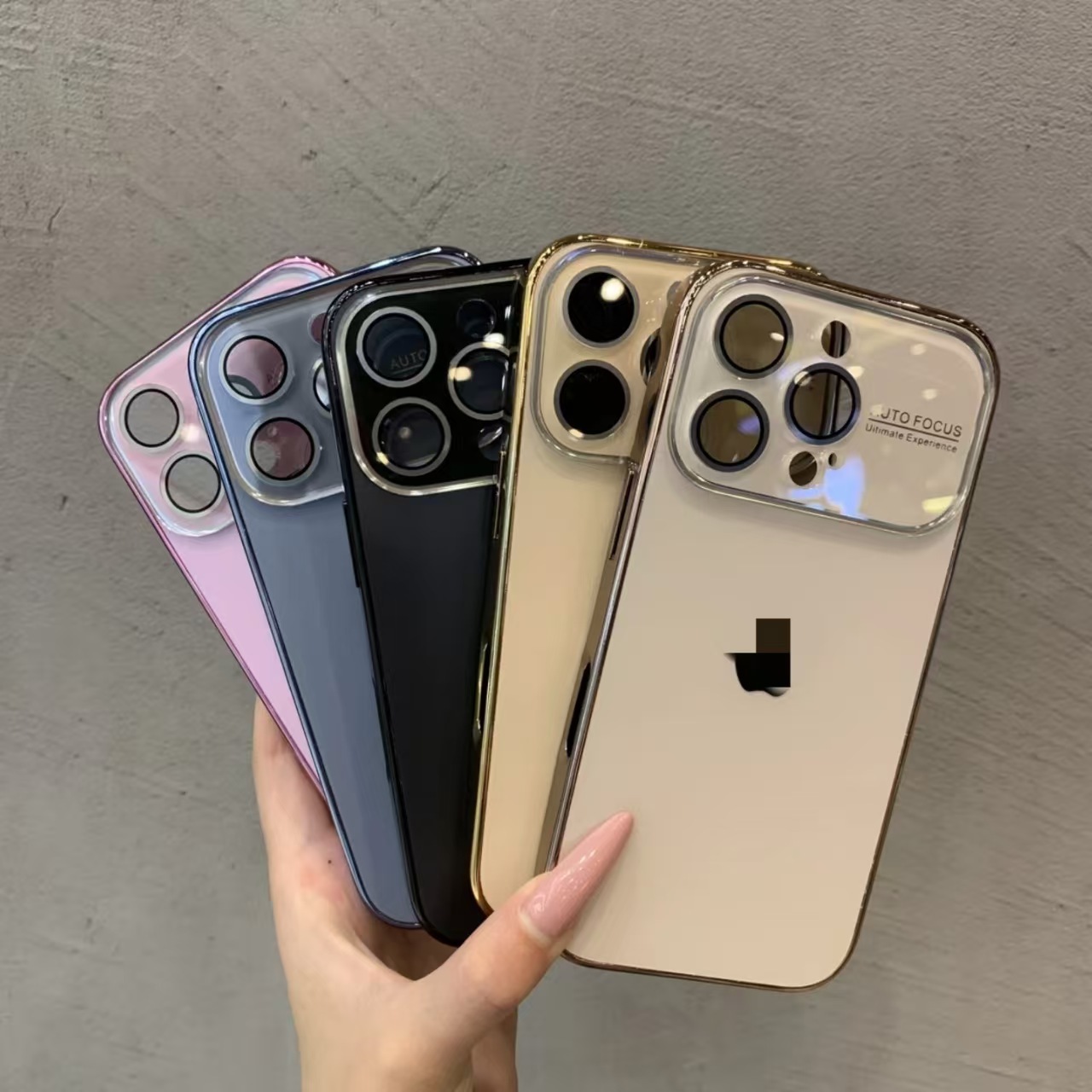 Suitable for Apple 17Promax Mobile Phone Case Electroplating Original Machine Sense Iphone16 All-Inclusive Large Window 15 Frosted 14 Case