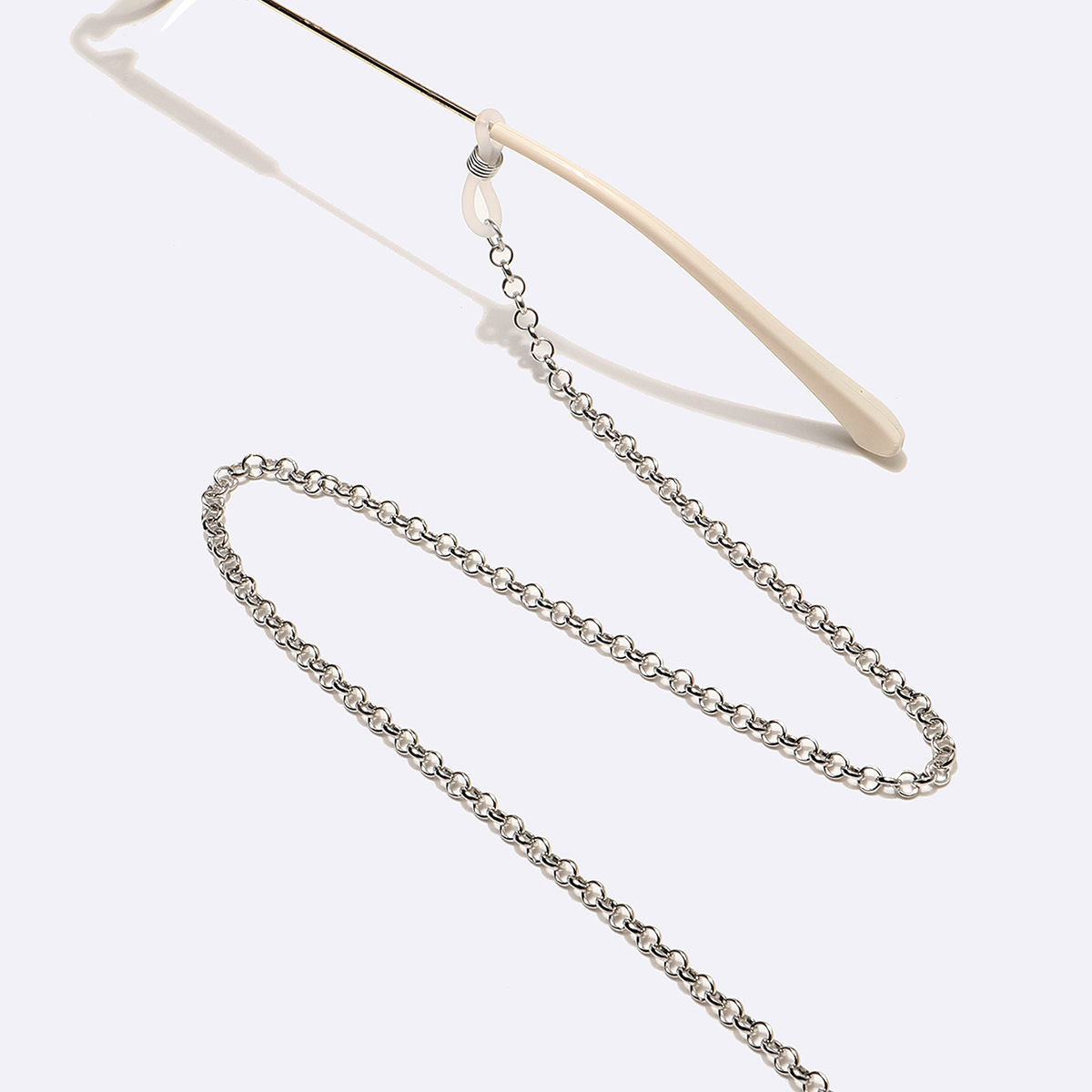 10g Weight Glasses Chain Classification Fashion Simple Heart-shaped Round Silver Plated Alloy Glasses Chain