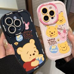卡通維尼熊蘋果15promax手機殼iPhone13/14可愛12/11泡芙殼xr軟xs