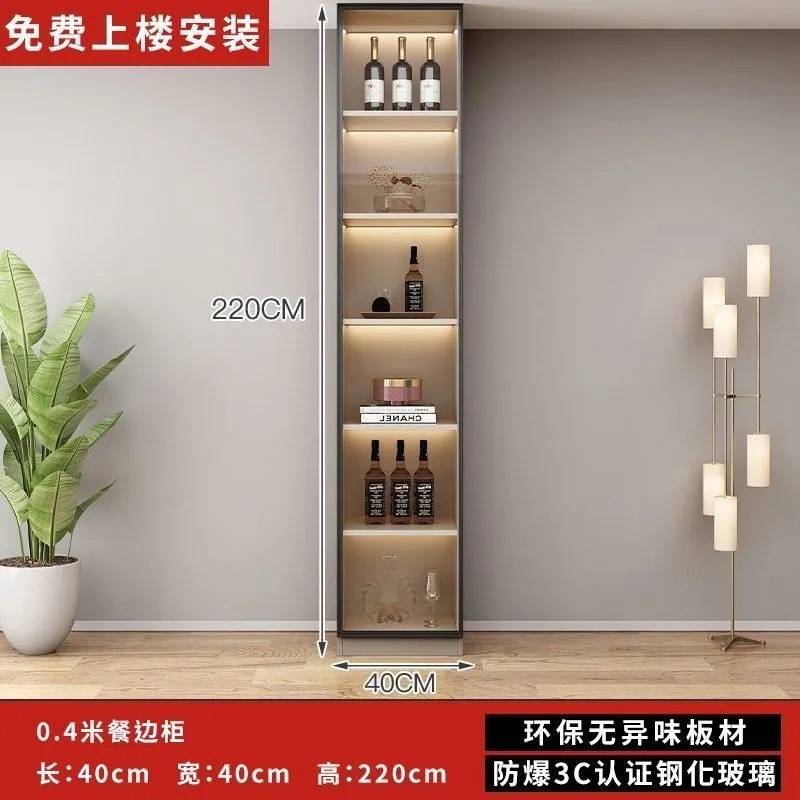 实木餐边柜靠墙一体高柜家用茶水柜轻奢酒柜客厅收纳储物柜子批发|undefined