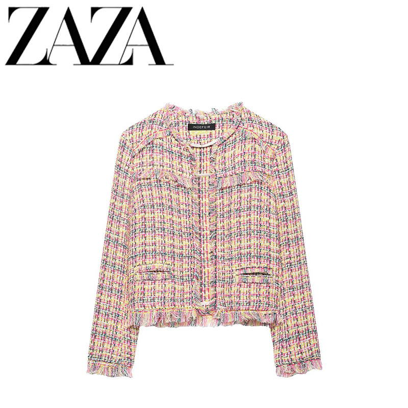 ZAZA self-designed European and American style wholesale women's clothing, fashionable and versatile, elegant fringed construction blazer 7827114 ZAZA self-designed European and American style wholesale women's clothing, fashionable and versatile, elegant fringed construction blazer 7827114
