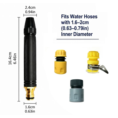 High pressure car wash water gun Water Gun High-Pressure Car Wash - 1-pacifier-bag-1-us-standard-connector-1-quarter-inch-connector-1-multi-functional-connector