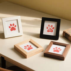 クリエイティブ木製ペット猫犬足跡記念フォトフレーム diy 額縁壁掛けデスクトップ装飾卸売