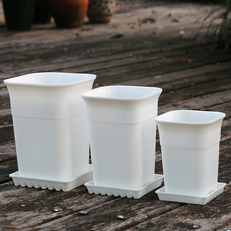 Квадратный вьентьянский умывальник с дренажным поддоном утолщенный цветочный горшок для суккулентов пластиковый большой диаметр нефритовый шар для кактуса с высокой талией