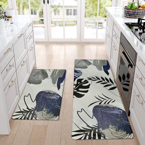 Amazon Kitchen Long Striped Mat Home Geometric Set Foot Mat Bathroom Water Absorbent Mat Machine Washable Floral Mat