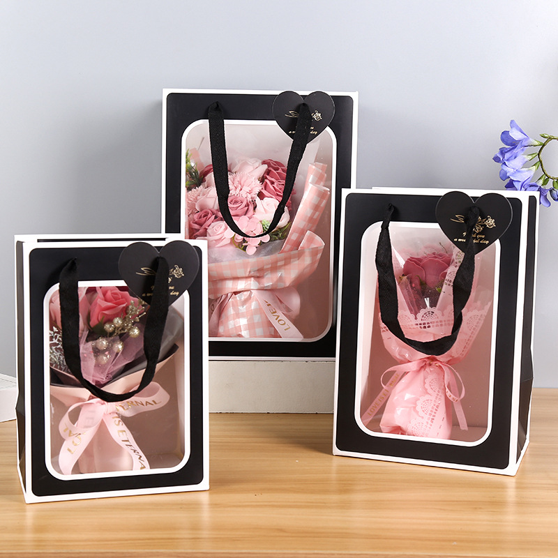 开窗袋鲜花礼品袋礼物袋生日回礼伴手礼手提袋子礼品ins风礼袋
