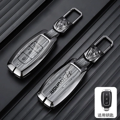 Car key bag – Buckle for Men - standard-type-a-3-button-wood-grain-gray-metal-buckle
