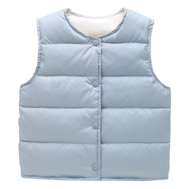 New Autumn and Winter Children's down Vest, 90% White Duck Down, Ultra-Light and Thickened, Warm Vest for Boys and Girls, Baby Sleeveless Jacket