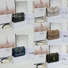 G外贸新款时尚挂G印花小方包印花链条盖头包字母单肩斜挎腋