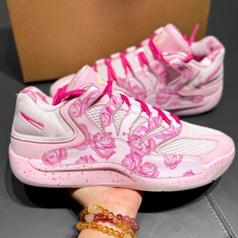 Cross-Border Durant Kd 18 Basketball Shoes in Cherry Blossom Pink, Practical Training Sneakers, Men's Sports Shoes, Lightweight Casual Shoes Cross-Border Durant Kd 18 Basketball Shoes in Cherry Blossom Pink, Practical Training Sneakers, Men's Sports Shoes, Lightweight Casual Shoes
