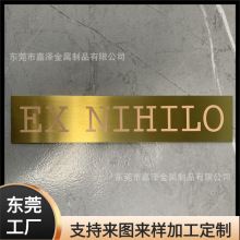 厂家生产铁烤漆标牌镭射logo标识铭牌四角带孔不锈钢面板铭牌