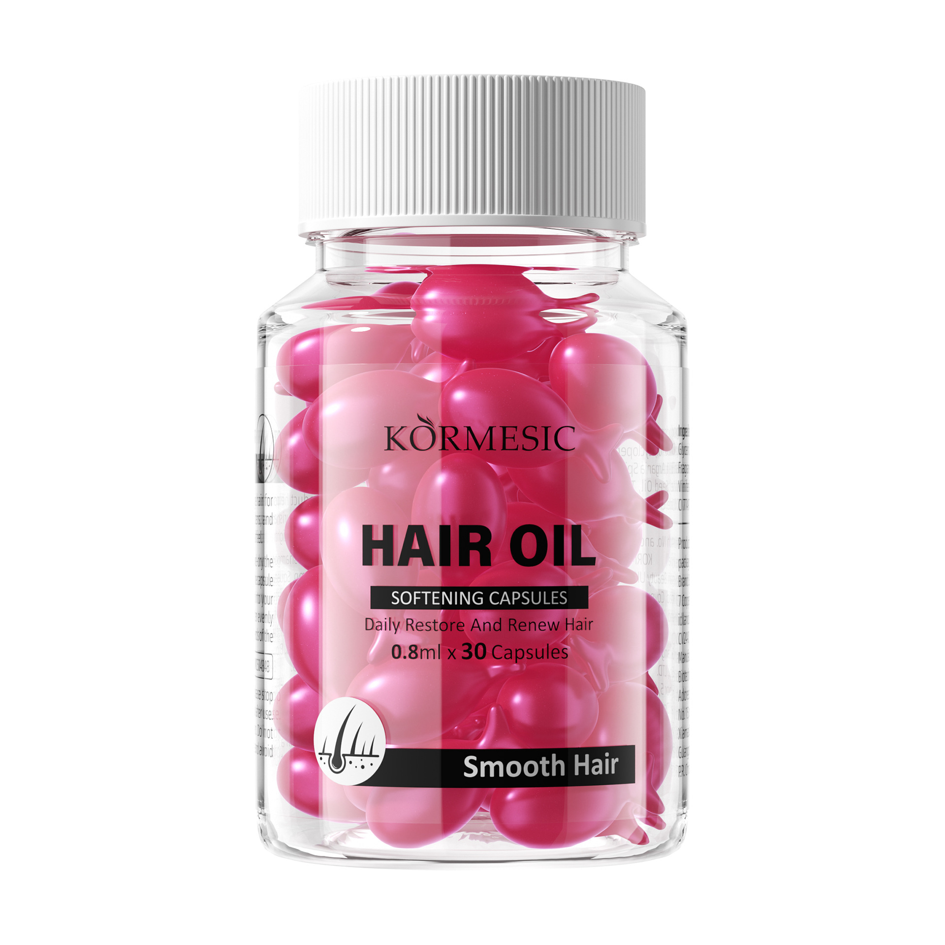 Transfronterizo serie de cápsulas de cabello KORMESIC cápsulas de cabello suave fabricante de comercio exterior al por mayor