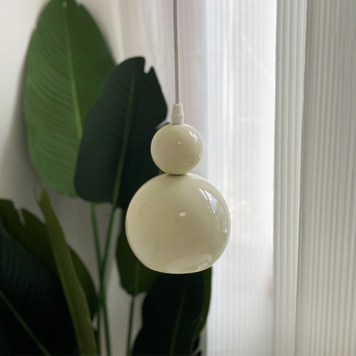 Cream-style Bedside Chandelier for Bedroom | Long-Line Lamp | Bauhaus Mid-Century Creative Gourd-Light Designers' Instagram-Famous Small Pendant Light