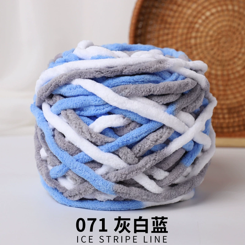Yarn ball 100% polyester, bulky soft DIY scarf yarn, baby colors, 11×11×12 cm