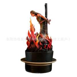 跨境新品Statue of the Igniter 点火女神香炉雕像树脂摆件工艺品