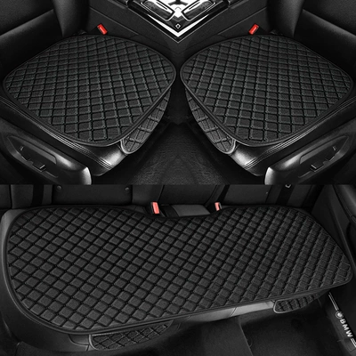 Universal seat cover: Anti-Slip Three-Piece Set, Five-Seat Linen